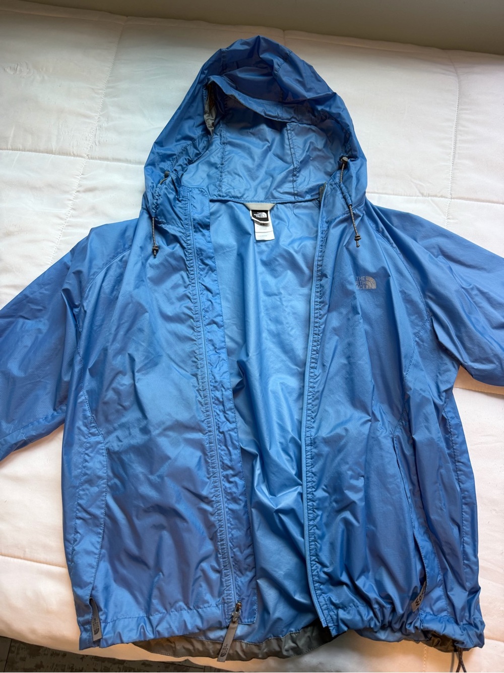 The North Face Blue Hooded Windbreaker Jacket